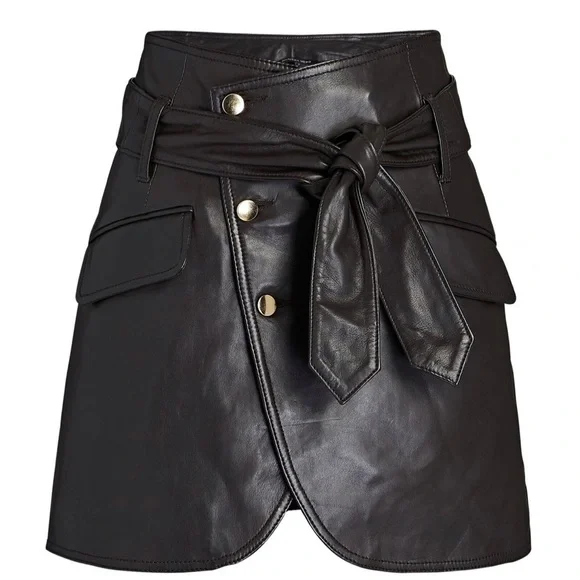Marissa Webb 100% lamb leather skirt NEW - Picture 4 of 8